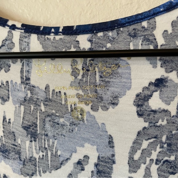 Lilly Pulitzer Hampton Tank Dress in Resort Navy Ikat Print S - Picture 7 of 12